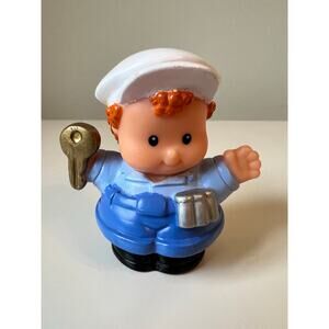 Fisher-Price Little People 2003 Ice Cream Truck Driver Man with Key Toy Figure